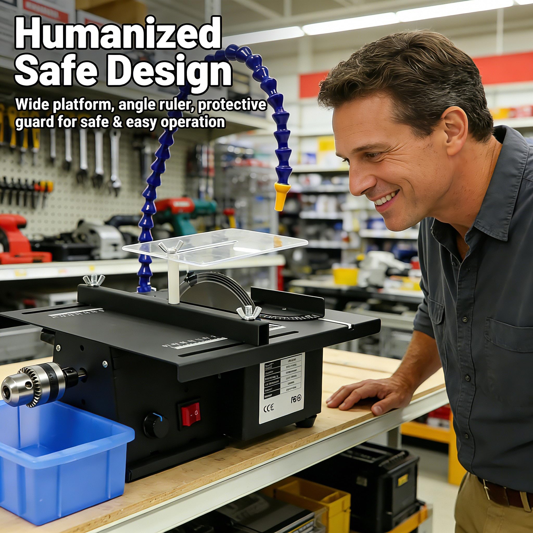 1850W Multifunctional Jade Gem Grinding and Cutting Machine with Table Saw 0-10000RPM